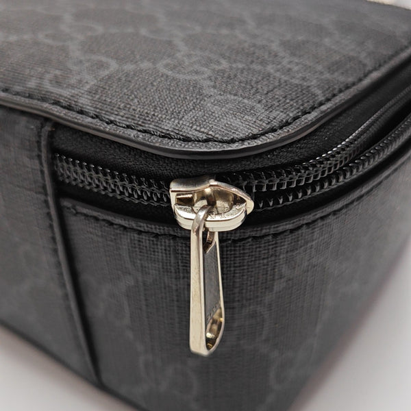 GG Supreme Monogram Coated Canvas Gray