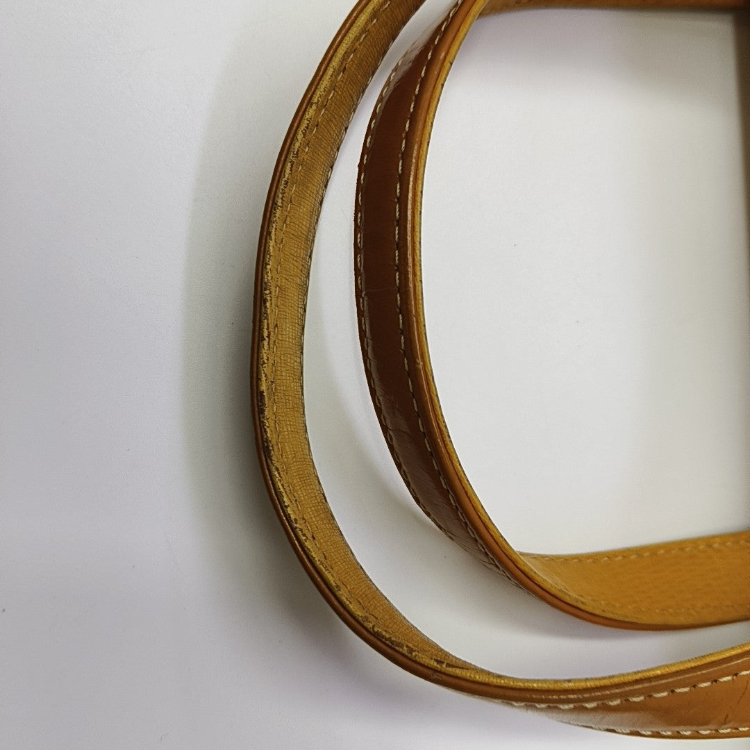 Calfskin Top Handle Bag Yellow
