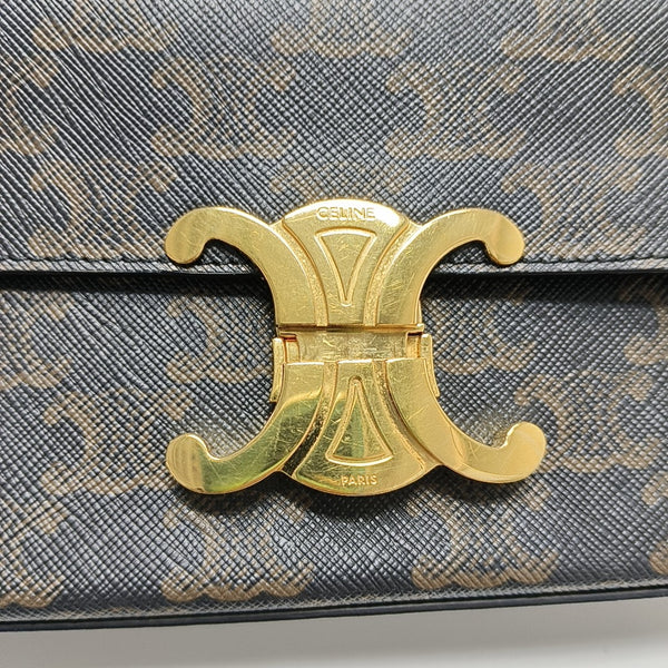 TRIOMPHE Small Coated Canvas Brown