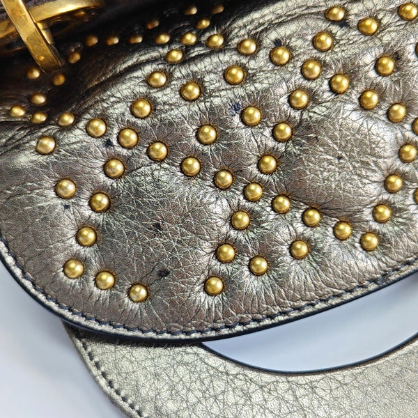 Lady Dior Mini Cannage Python Silver