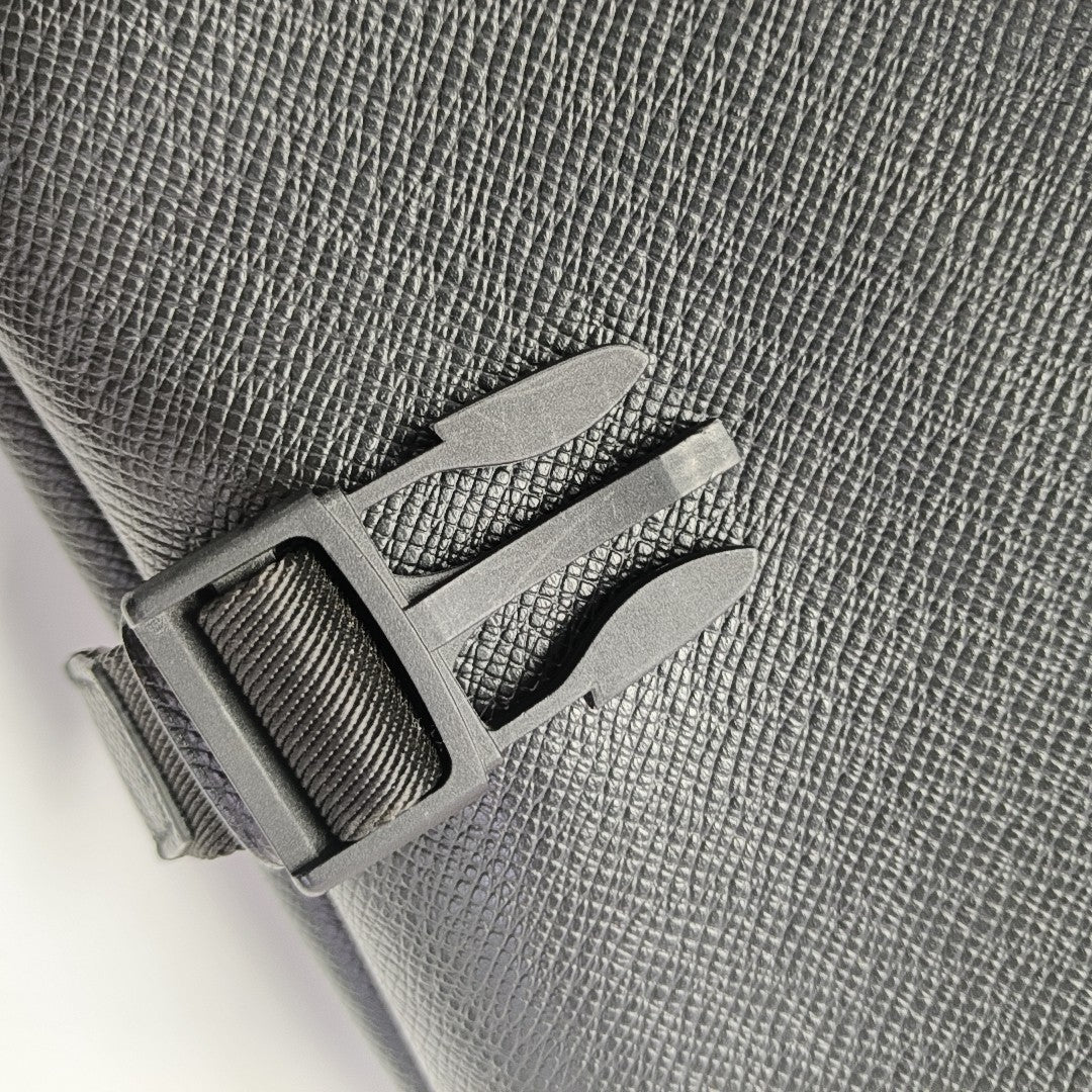 TAIGARAMA Monogram Coated Canvas Black
