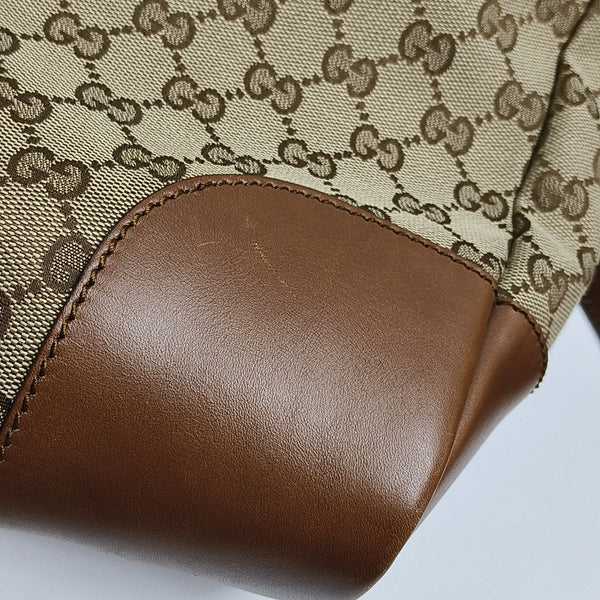 Monogram Canvas Shoulder Bag Brown