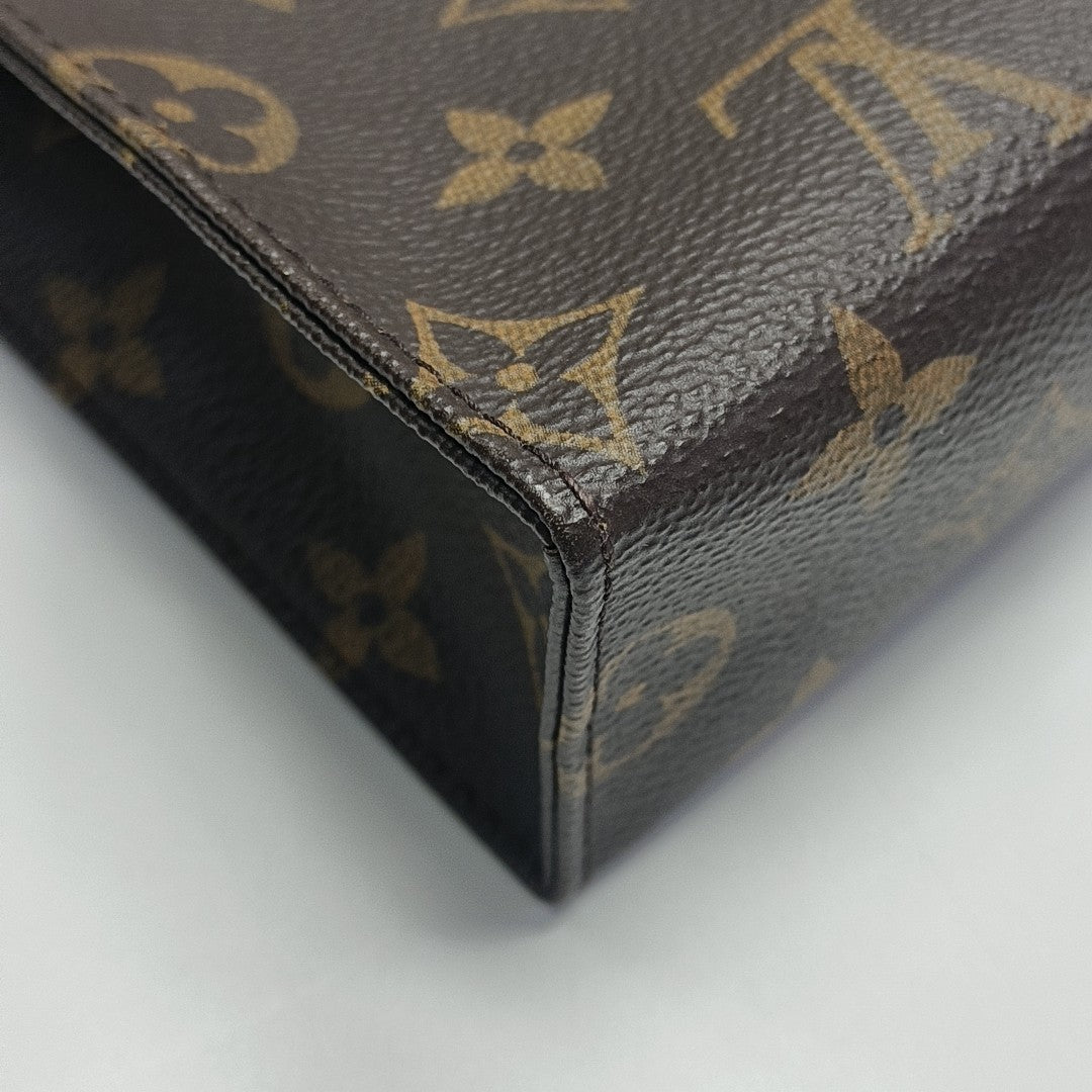 TOILET POCKET 26 Monogram Coated Canvas Brown