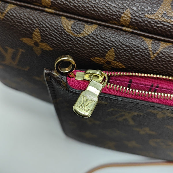 NEVERFULL MM Monogram Coated Canvas Brown