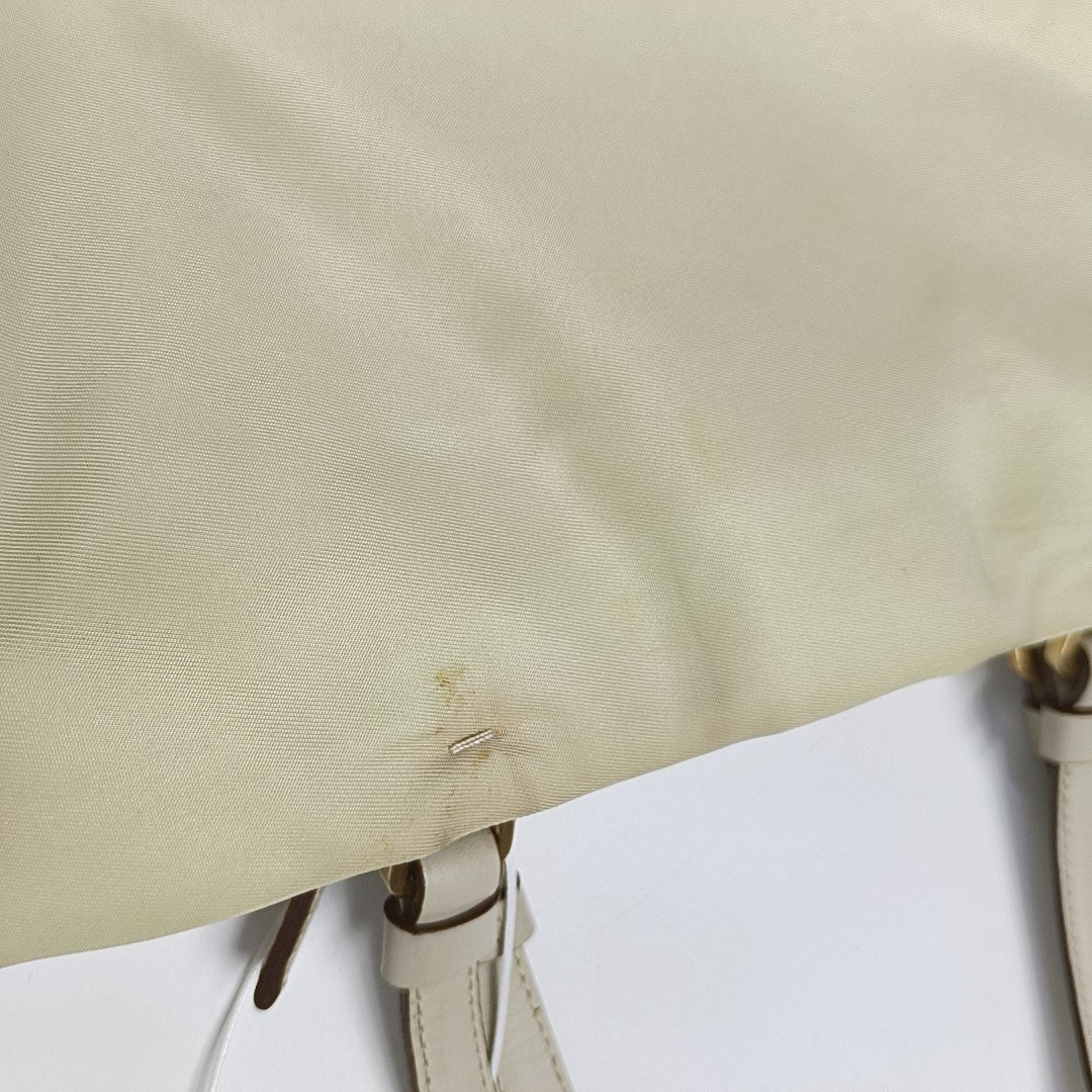 Nylon Tote Bag Beige