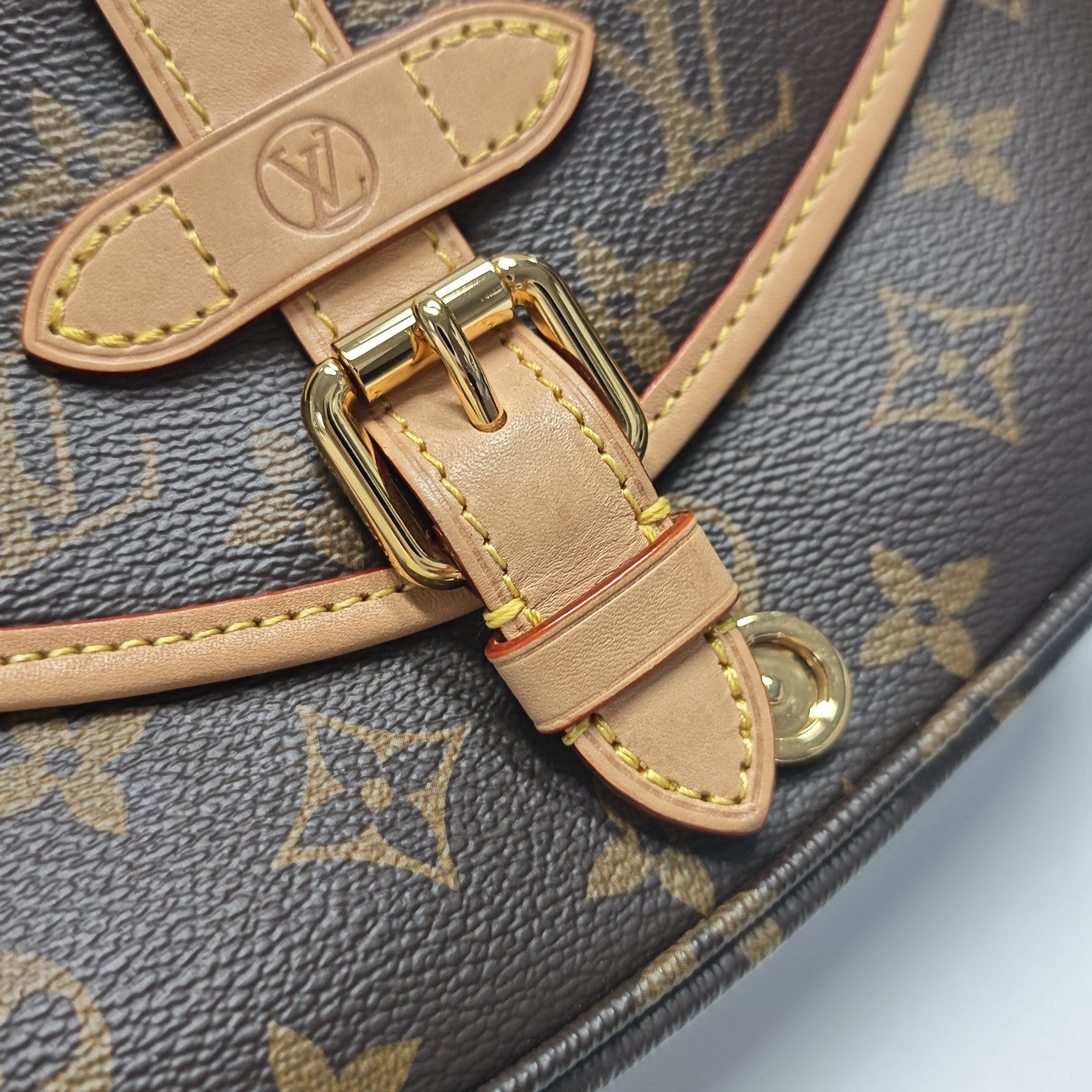 SAUMUR BB Monogram Coated Canvas Brown