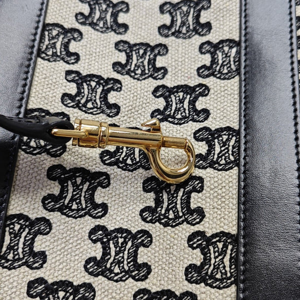 Fabric Shoulder Bag Small White