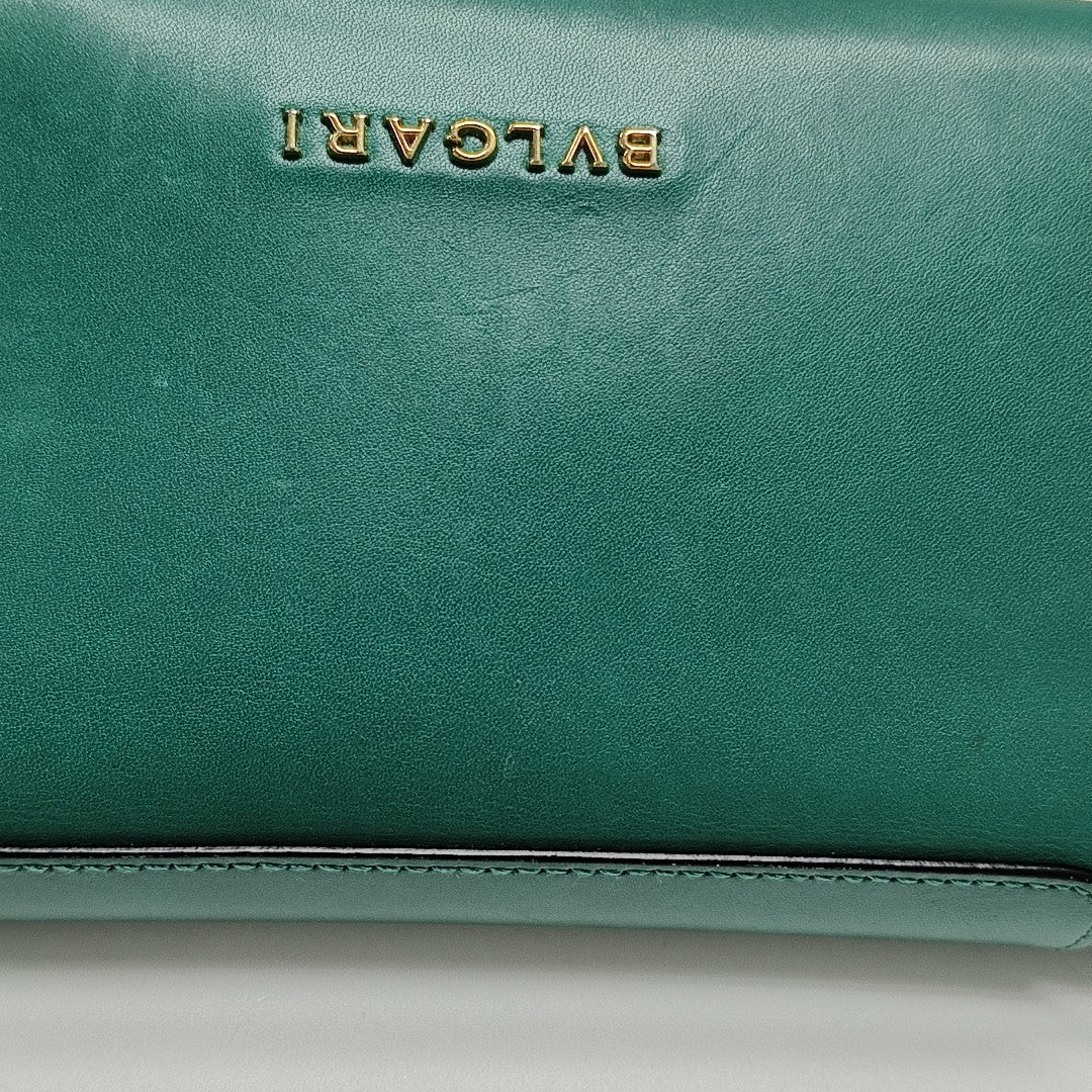 SERPENTI FOREVER Calfskin Green Wallet