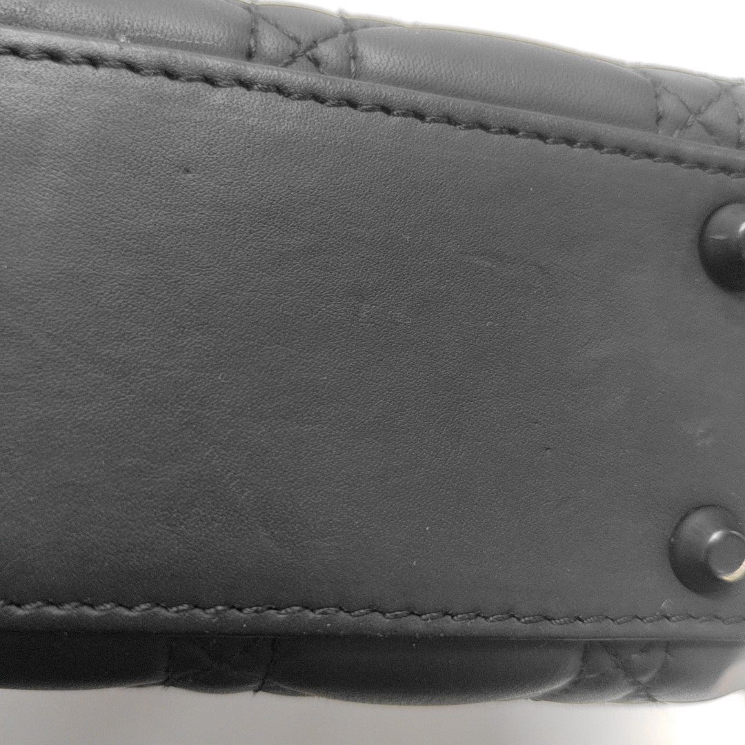 Lady Dior Mini Cannage Lambskin Black