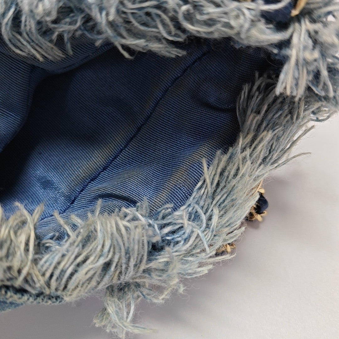 DRAWSTRING Mini Quilted Denim Blue