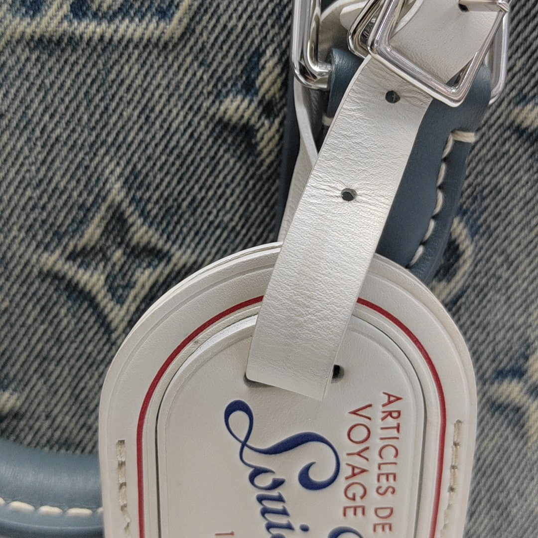 KEEPALL 25 Monogram Fabric Blue