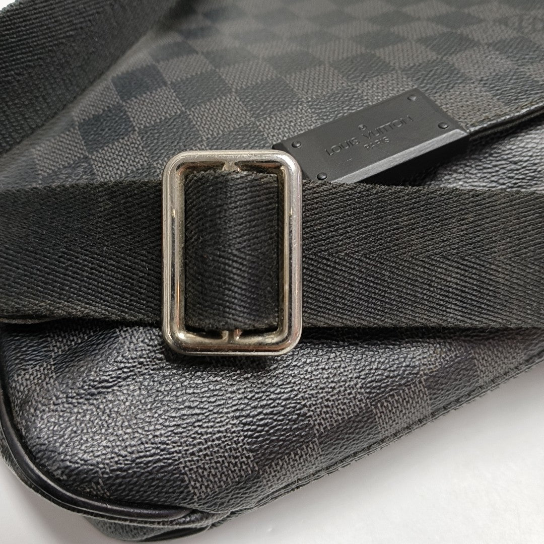 DISTRICT PM Damier Graphite Coated Canvas Gray
