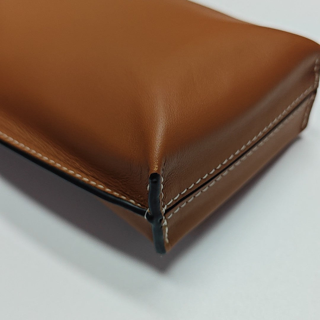 Calfskin Crossbody Bag Brown