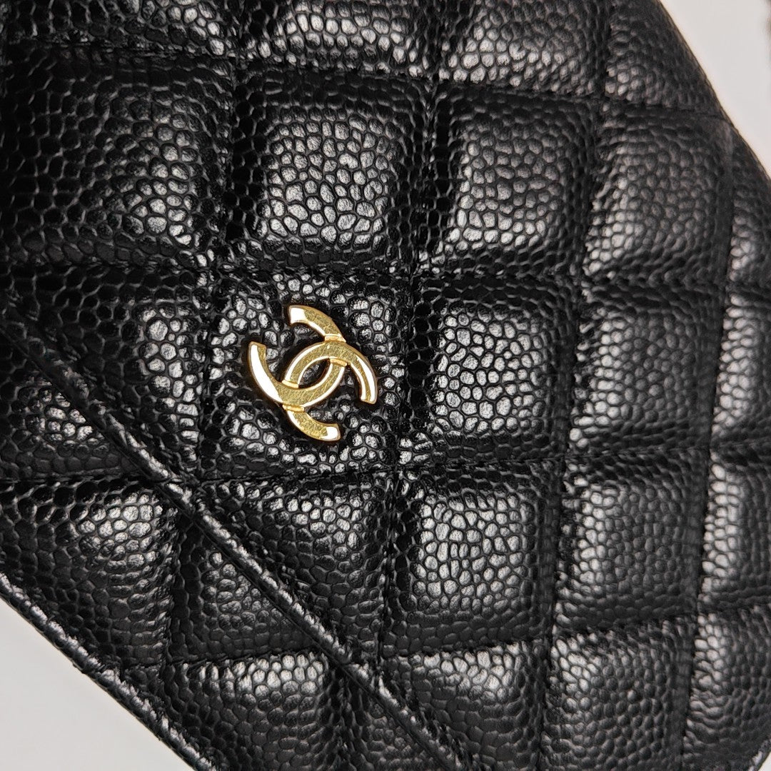 WOC Quilted Grained Calfskin Black