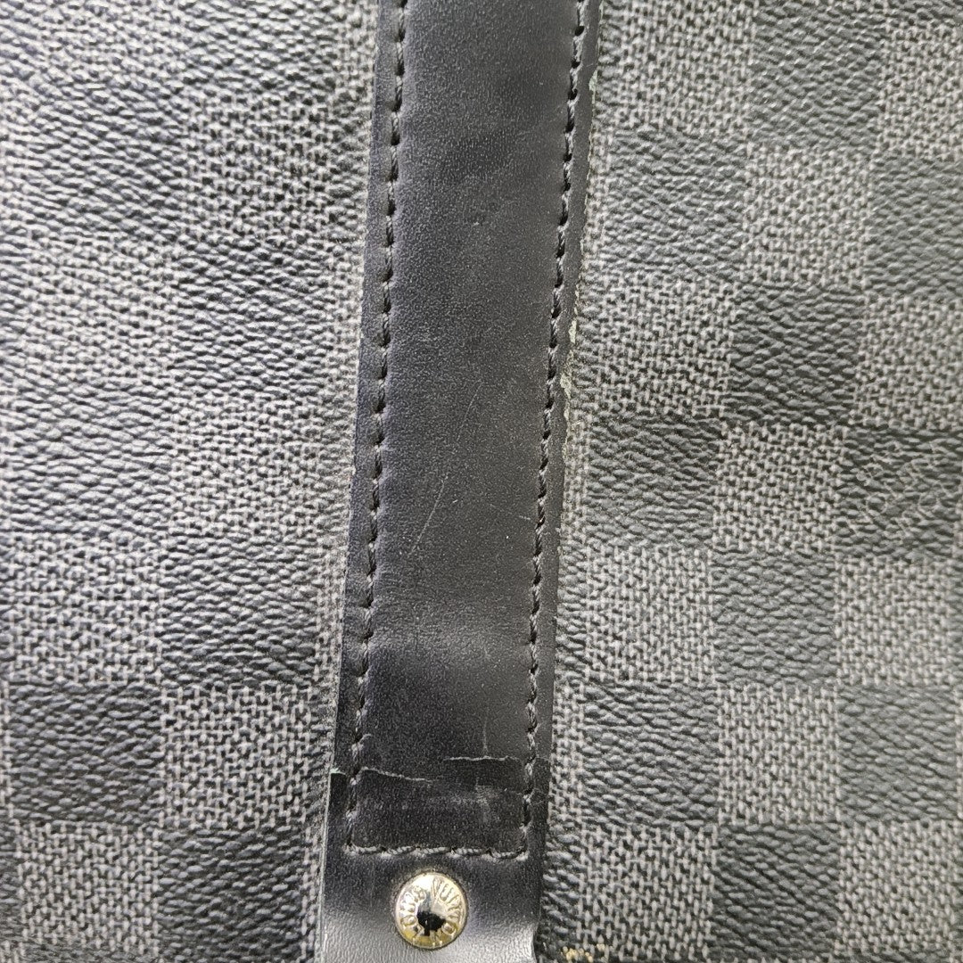 KEEPALL 45 Damier Graphite Coated Canvas Gray