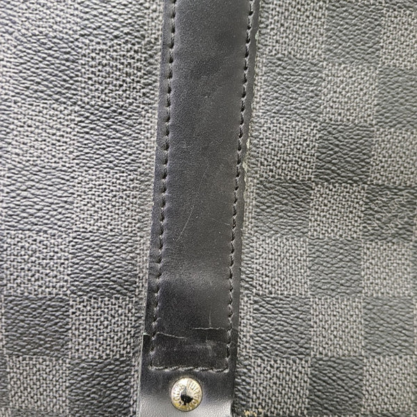 KEEPALL 45 Damier Graphite Coated Canvas Gray