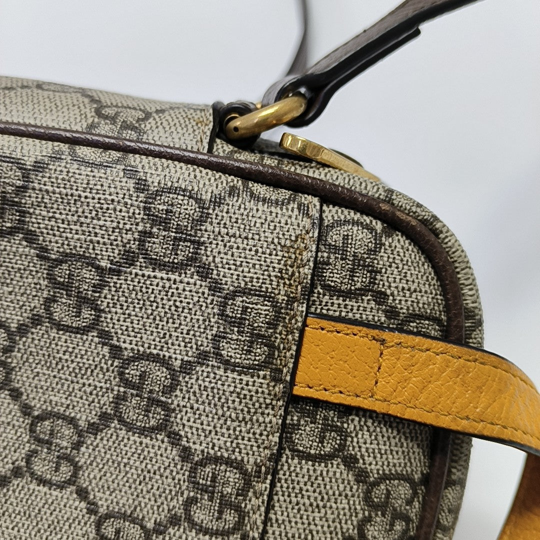 Neo Vintage Mini Monogram Coated Canvas Brown