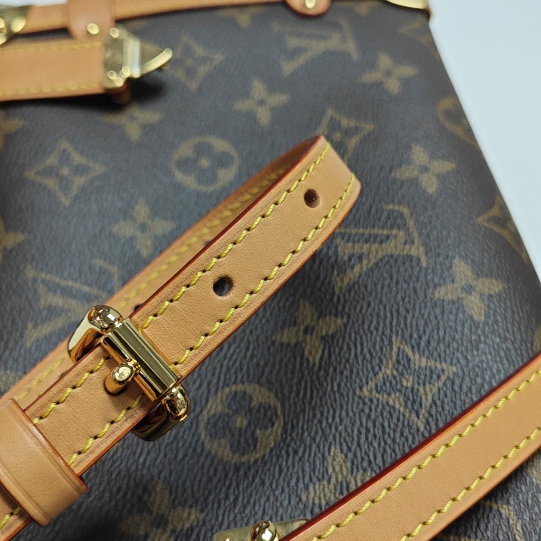 SIDE TRUNK MM Monogram Coated Canvas Brown