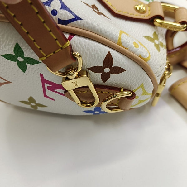 LV × TM SPEEDY Nano Monogram Coated Canvas White