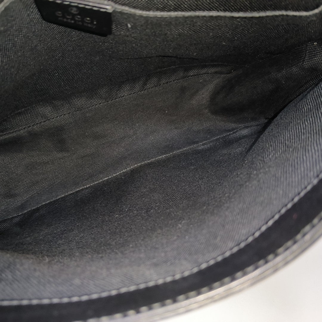 Monogram Coated Canvas Shoulder Bag Black