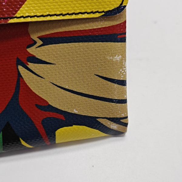 Coated Canvas Clutch Multicolor
