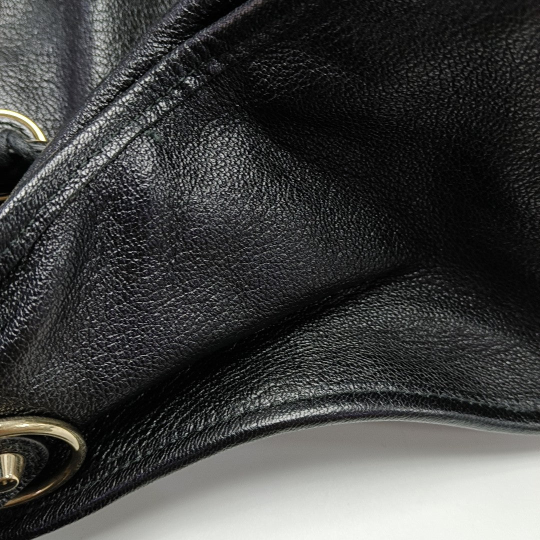 Classic Metallic Edge City Medium Lambskin Black