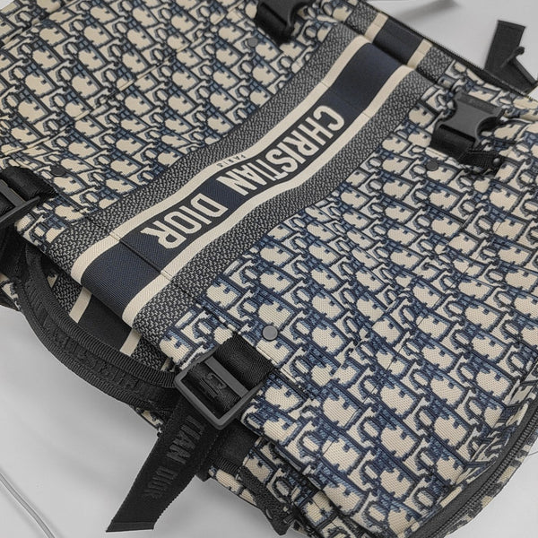Diortravel Mini Oblique Fabric Blue