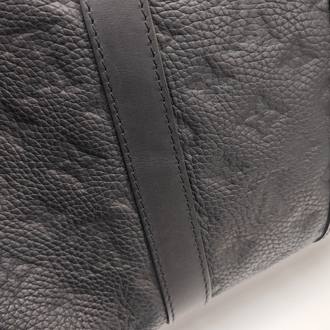 KEEPALL 35 Monogram Calfskin Black