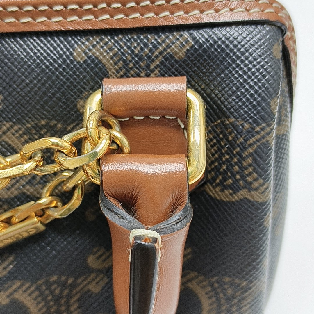 TRIOMPHE CANVAS Mini Coated Canvas Brown
