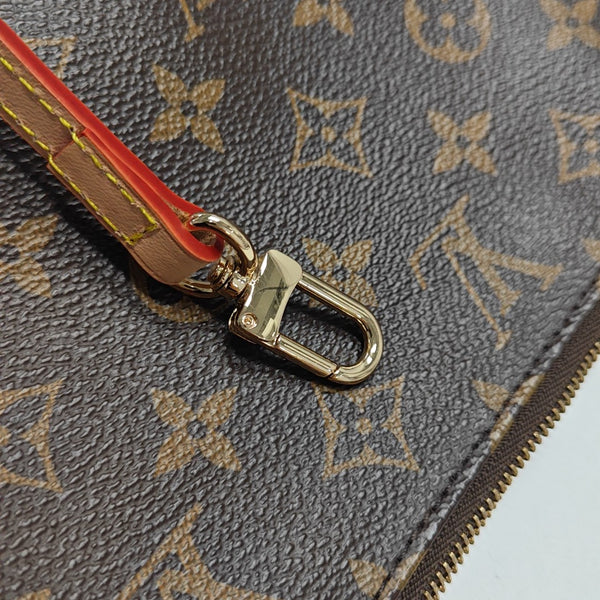 Monogram Coated Canvas Shoulder Bag Brown