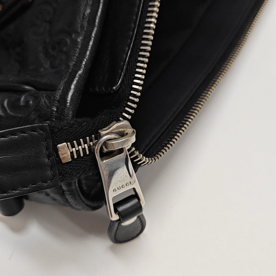 Monogram Calfskin Shoulder Bag Black