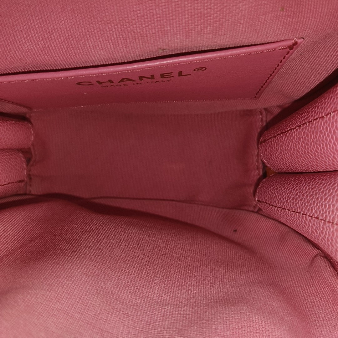 Quilted Grained Calfskin Pink