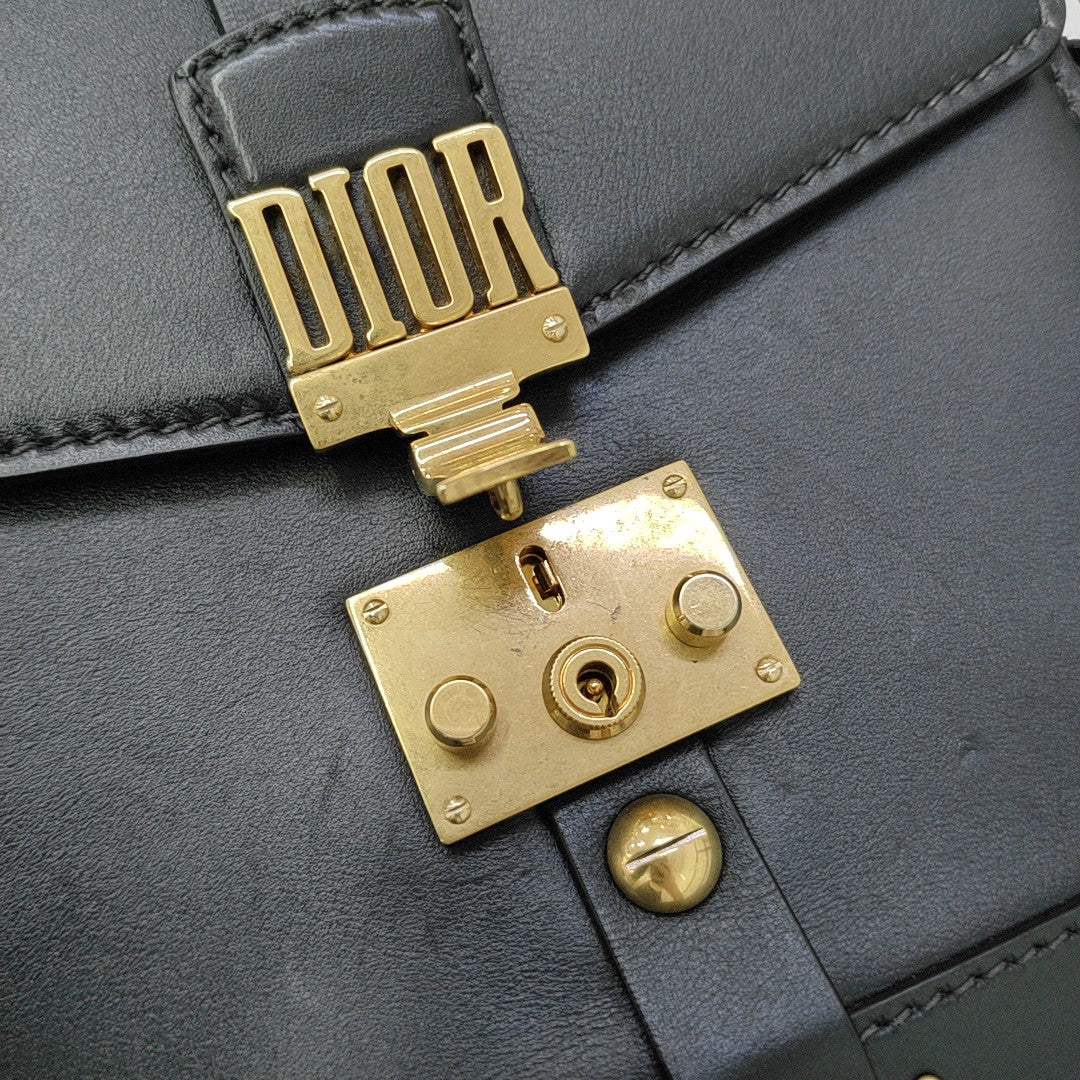 Calfskin Shoulder Bag Black