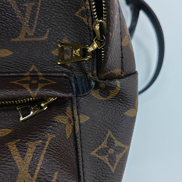 PALM SPRINGS Mini Monogram Coated Canvas Brown