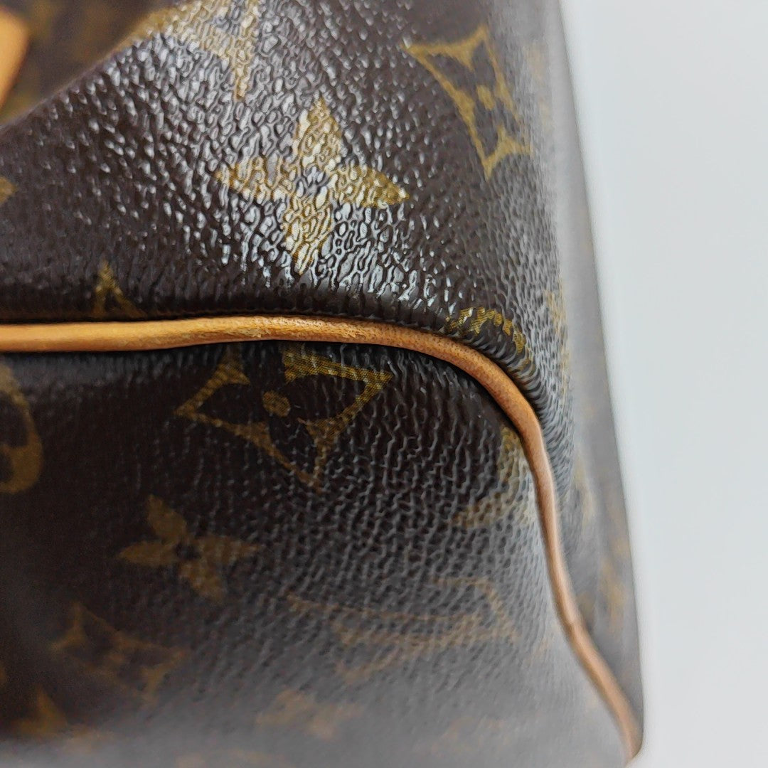 SPEEDY 30 Monogram Coated Canvas Brown