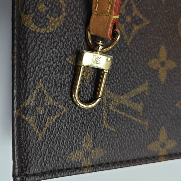 SAC PLAT Mini Monogram Coated Canvas Brown