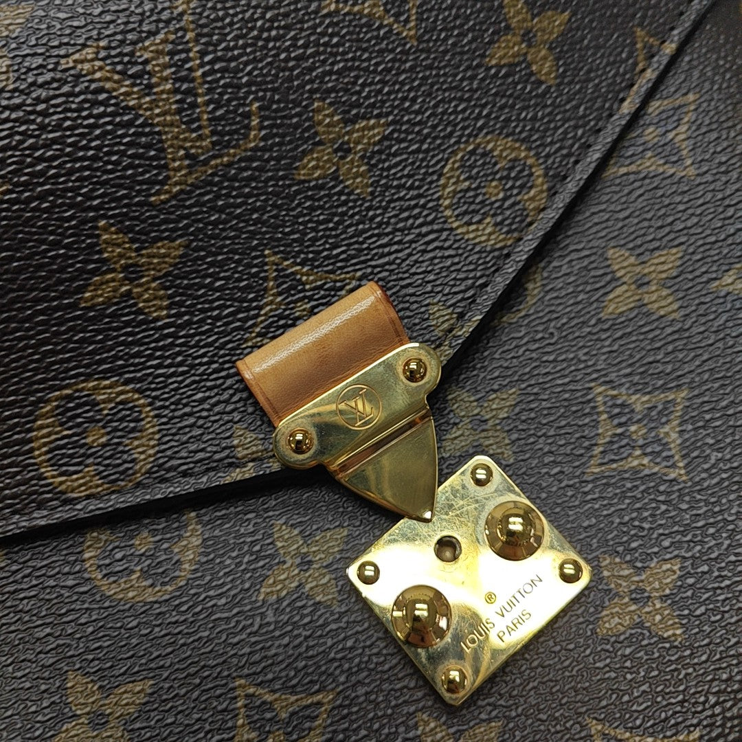 MÉTIS MM Monogram Coated Canvas Brown