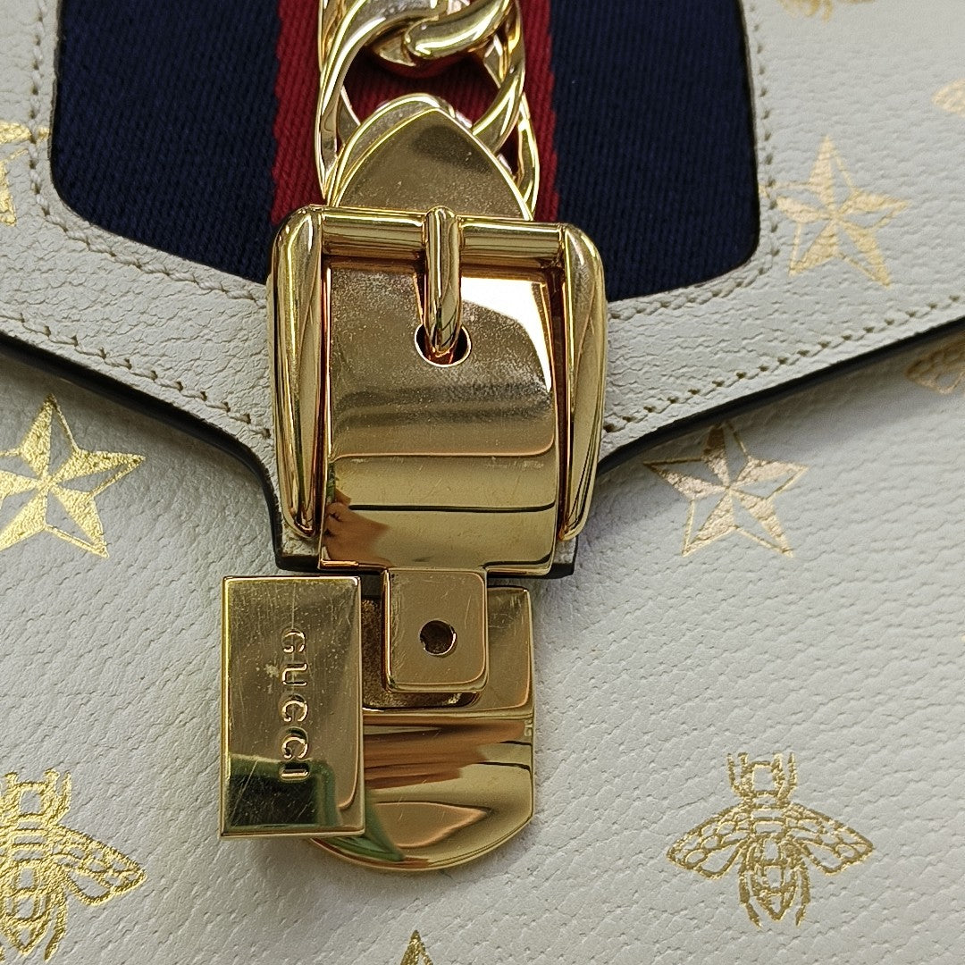 Sylvie Mini Calfskin White