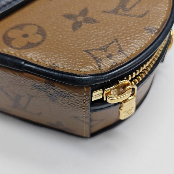 BOITE CHAPEAU Mini Monogram Coated Canvas Brown