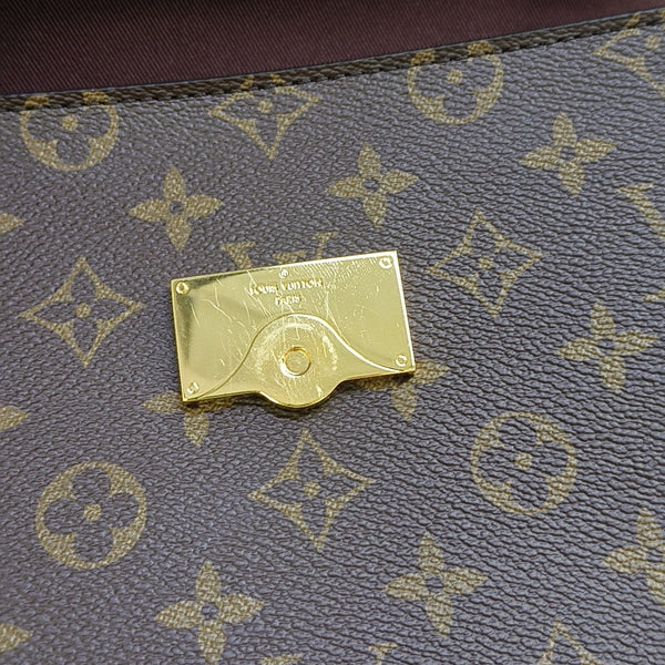 CLUNY MM Monogram Coated Canvas Brown