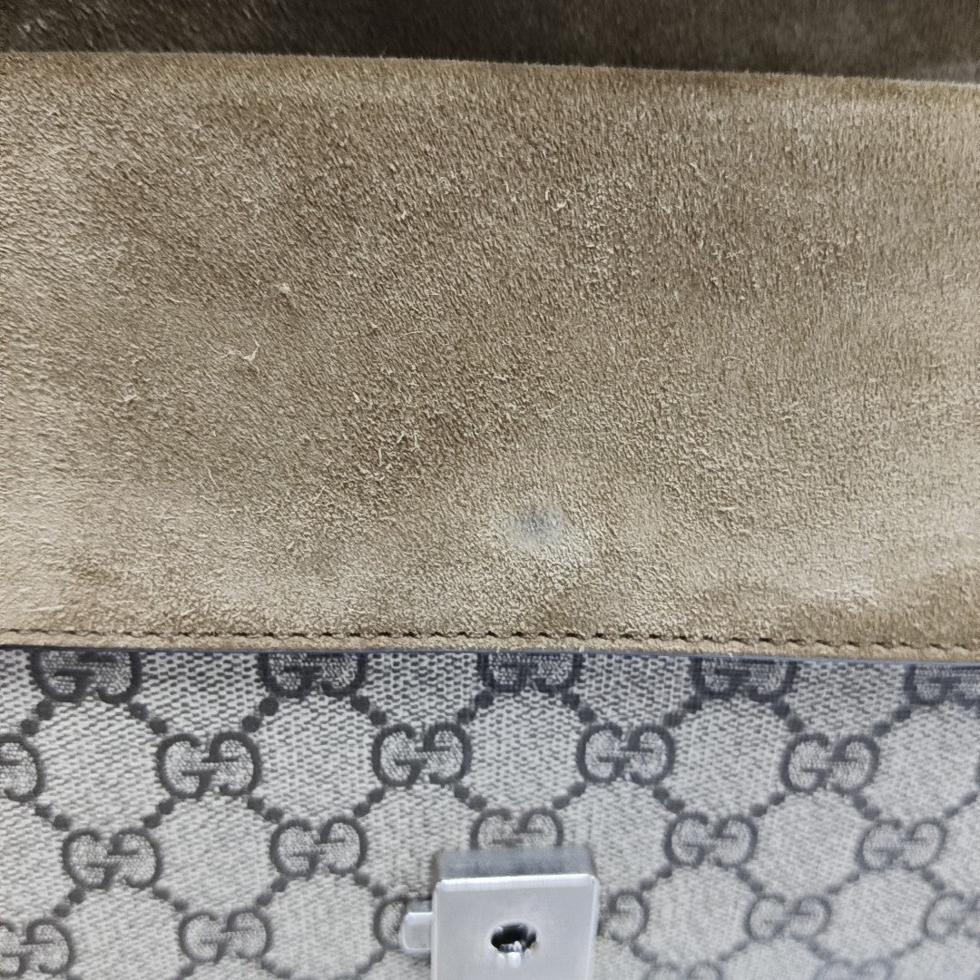 Dionysus Mini Monogram Coated Canvas Beige