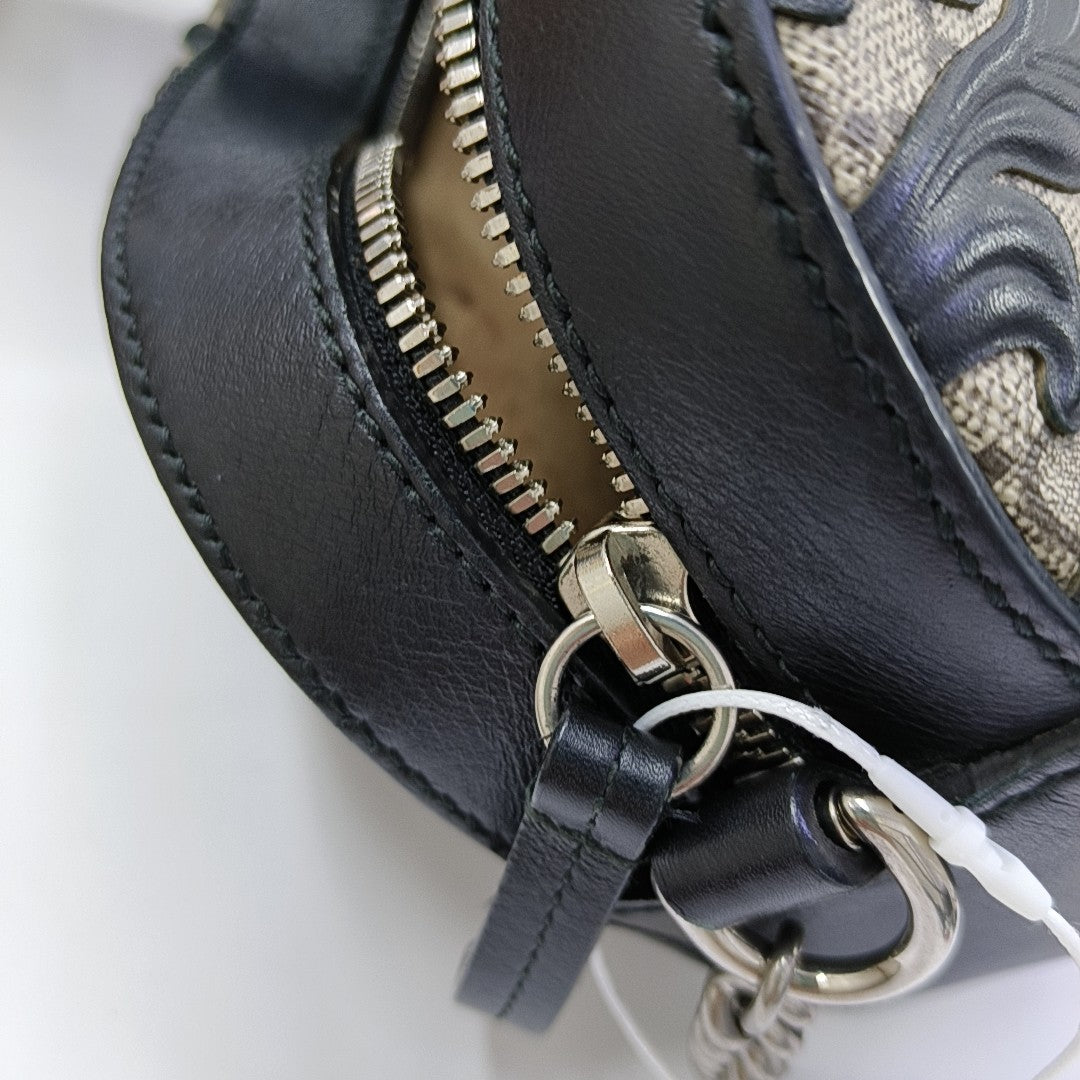 Monogram Coated Canvas Shoulder Bag Brown