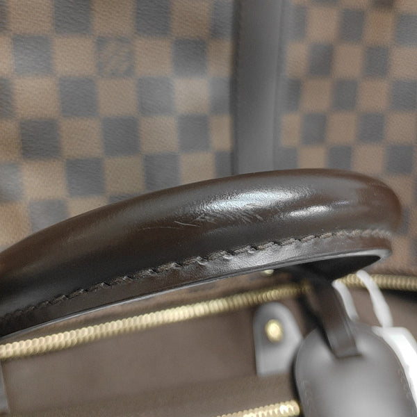 KEEPALL 50 Damier Ebene Coated Canvas Brown