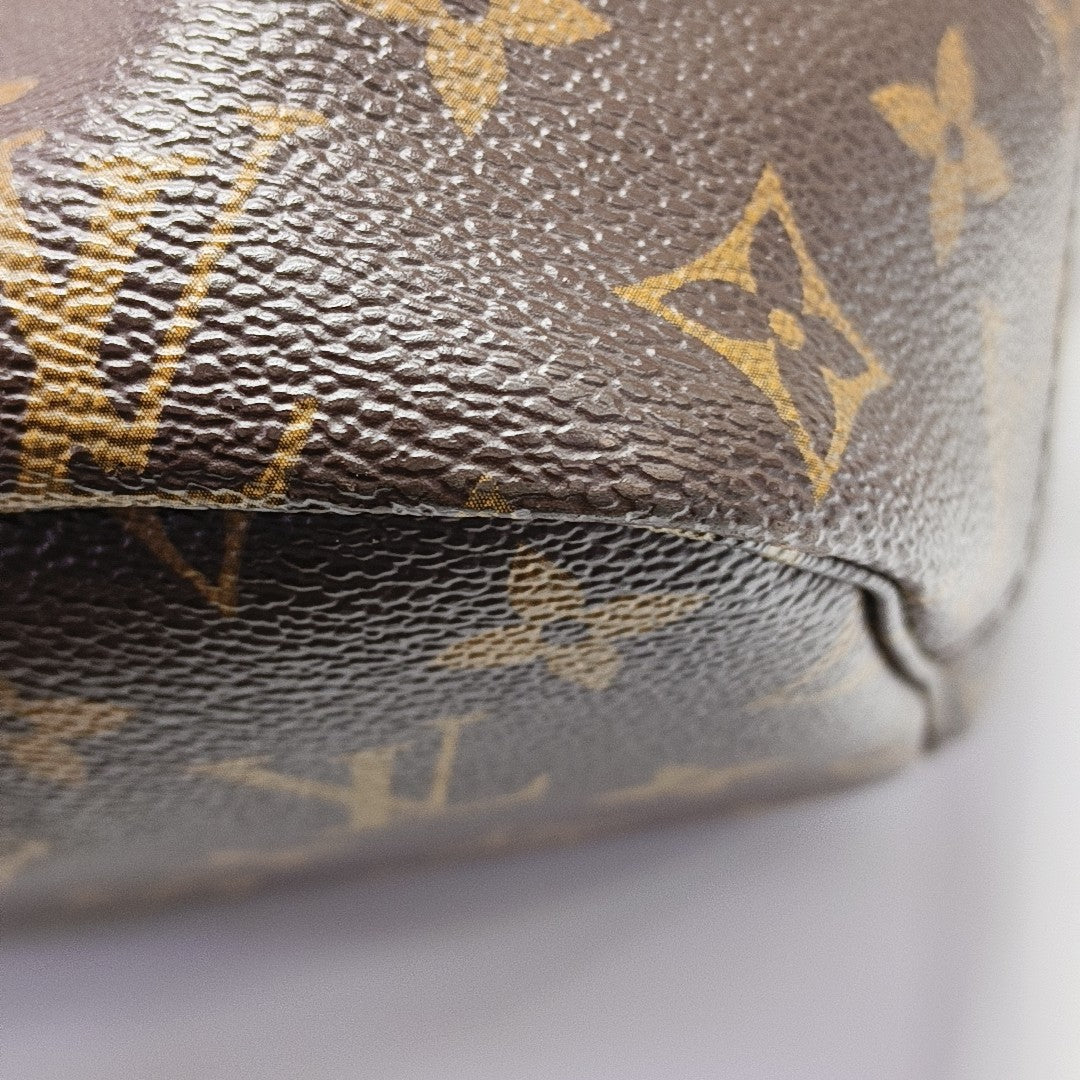 NEVERFULL MM Monogram Coated Canvas Brown