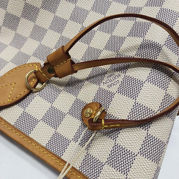 NEVERFULL MM Damier Azur Coated Canvas Beige