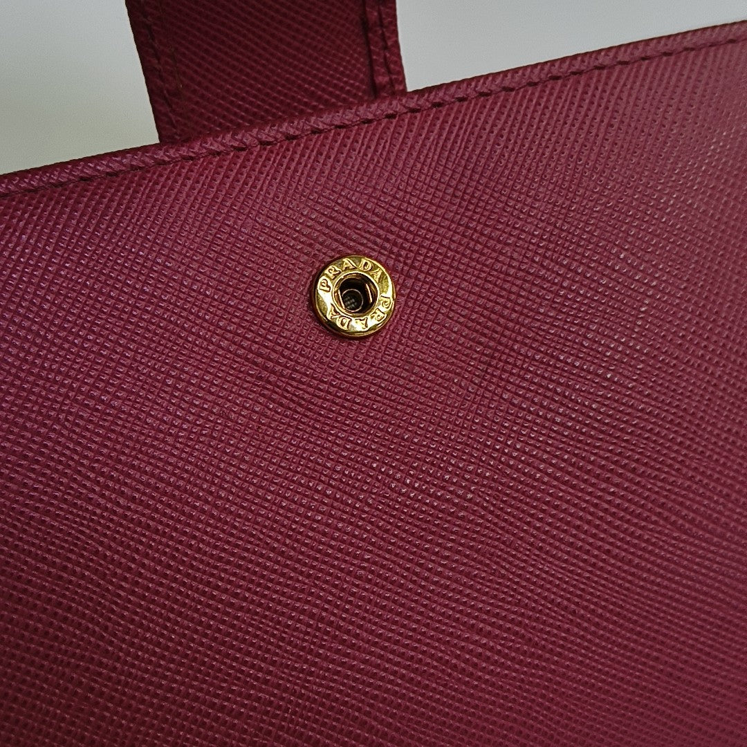 Saffiano Calfskin Wallet Red
