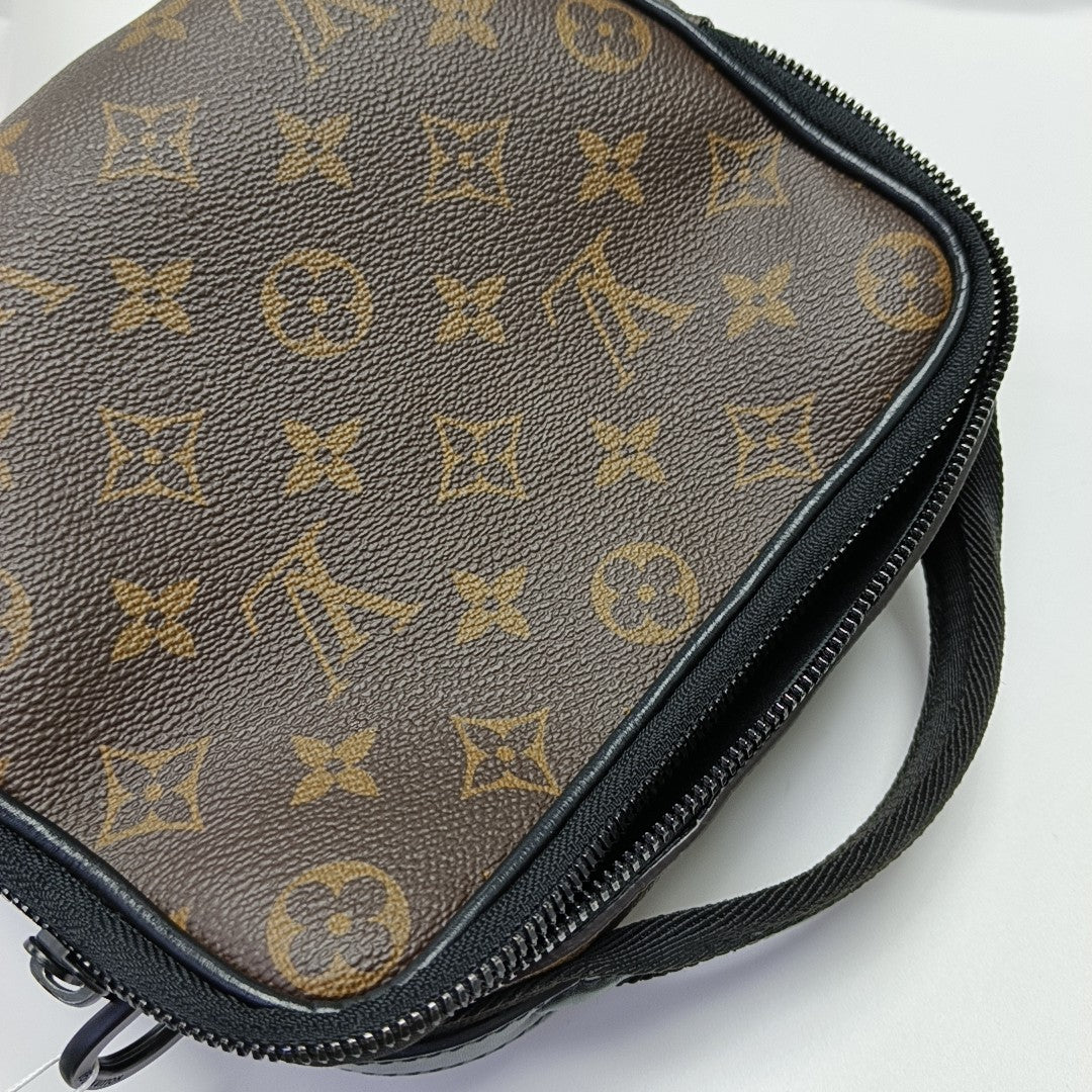 QUEST Monogram Coated Canvas Brown