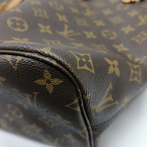 NEVERFULL MM Monogram Coated Canvas Brown