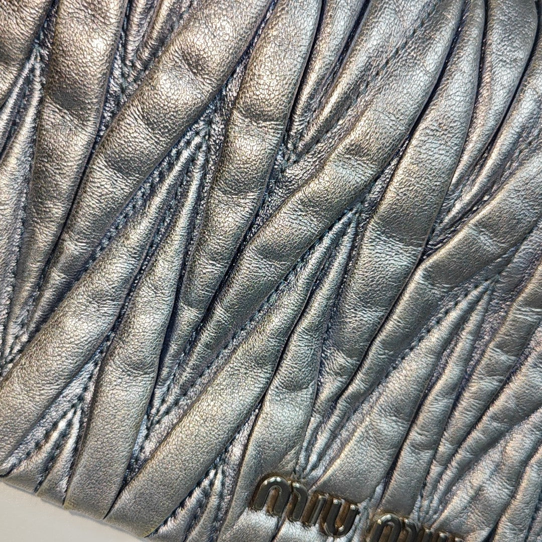 Quilted Lambskin Shoulder Bag Blue