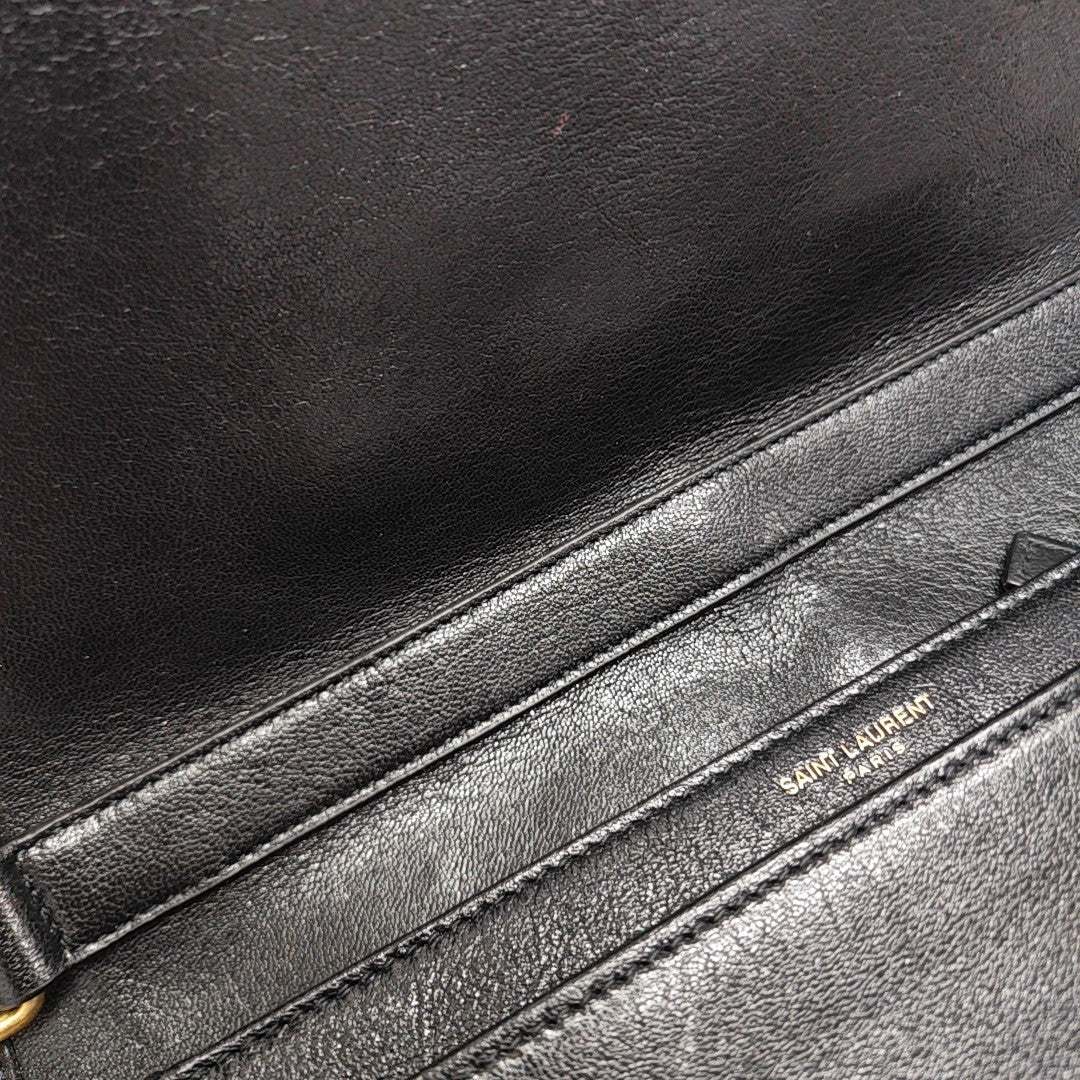 BECKY Small Quilted Lambskin Black